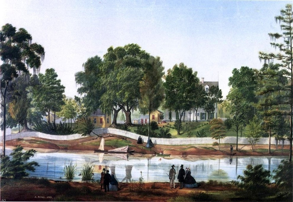 Marie Adrien Persac Shadows-on-the-Teche  Bayou-side View Gallery Wrapped Canvas