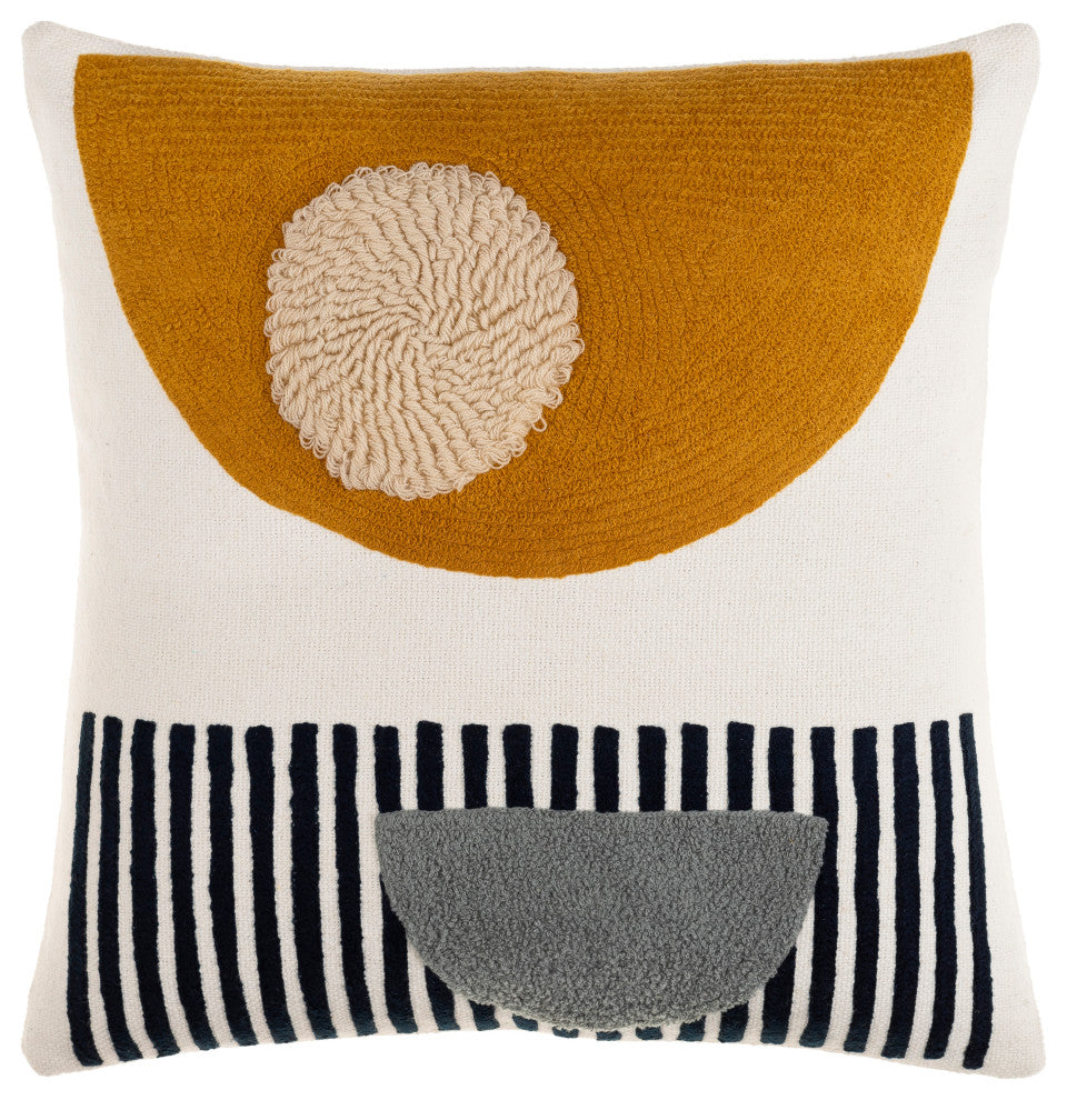 Surya Novel Pillow Shell With Polyester Insert 18"H X 18"W Cream