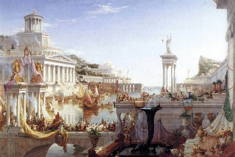 Thomas Cole The Consummation of the Empire, 18"x27" Wall Decal