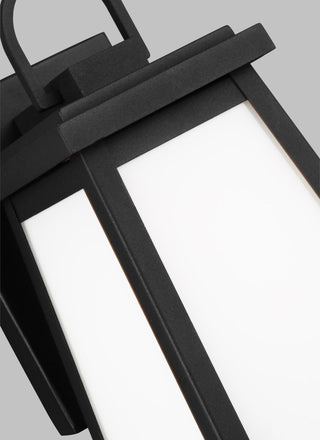 Founders Small One Light Outdoor Wall Lantern, Black