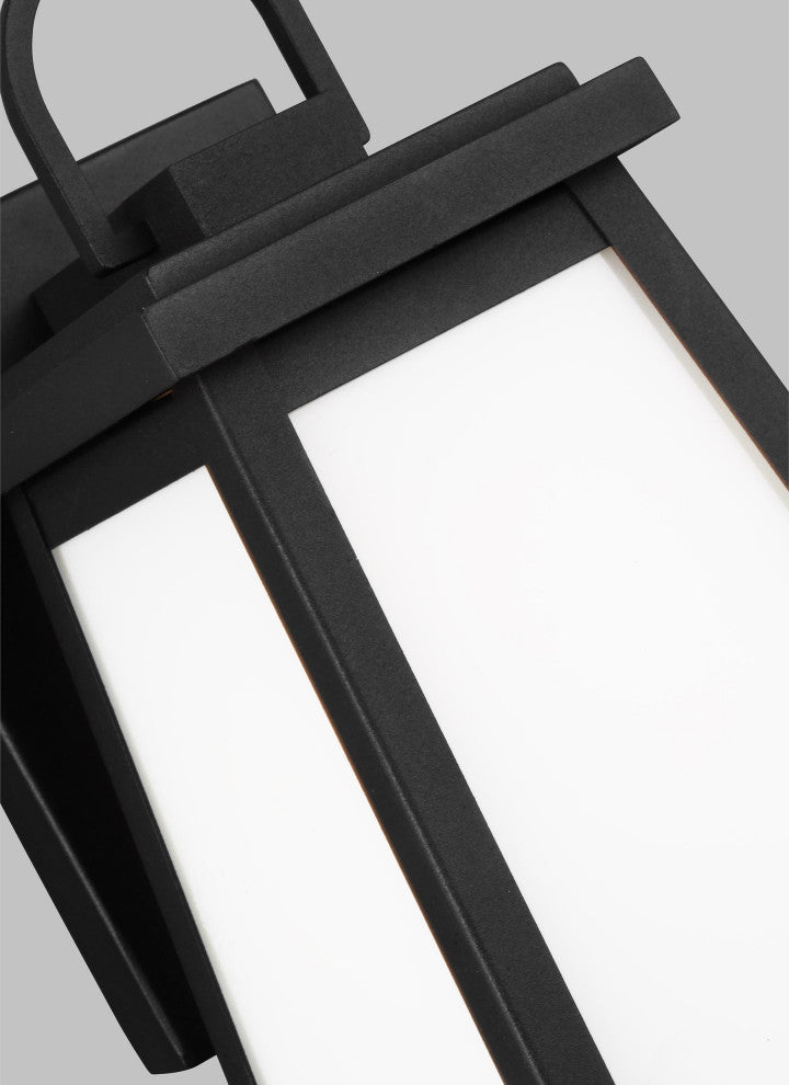 Founders Small One Light Outdoor Wall Lantern, Black