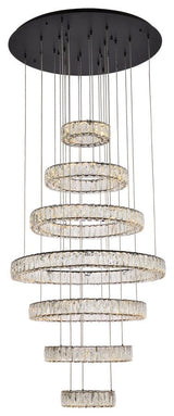 Modern Black 7-Light Chandelier
