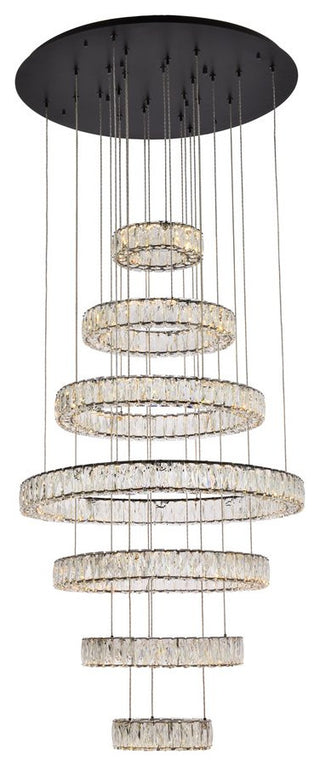 Modern Black 7-Light Chandelier