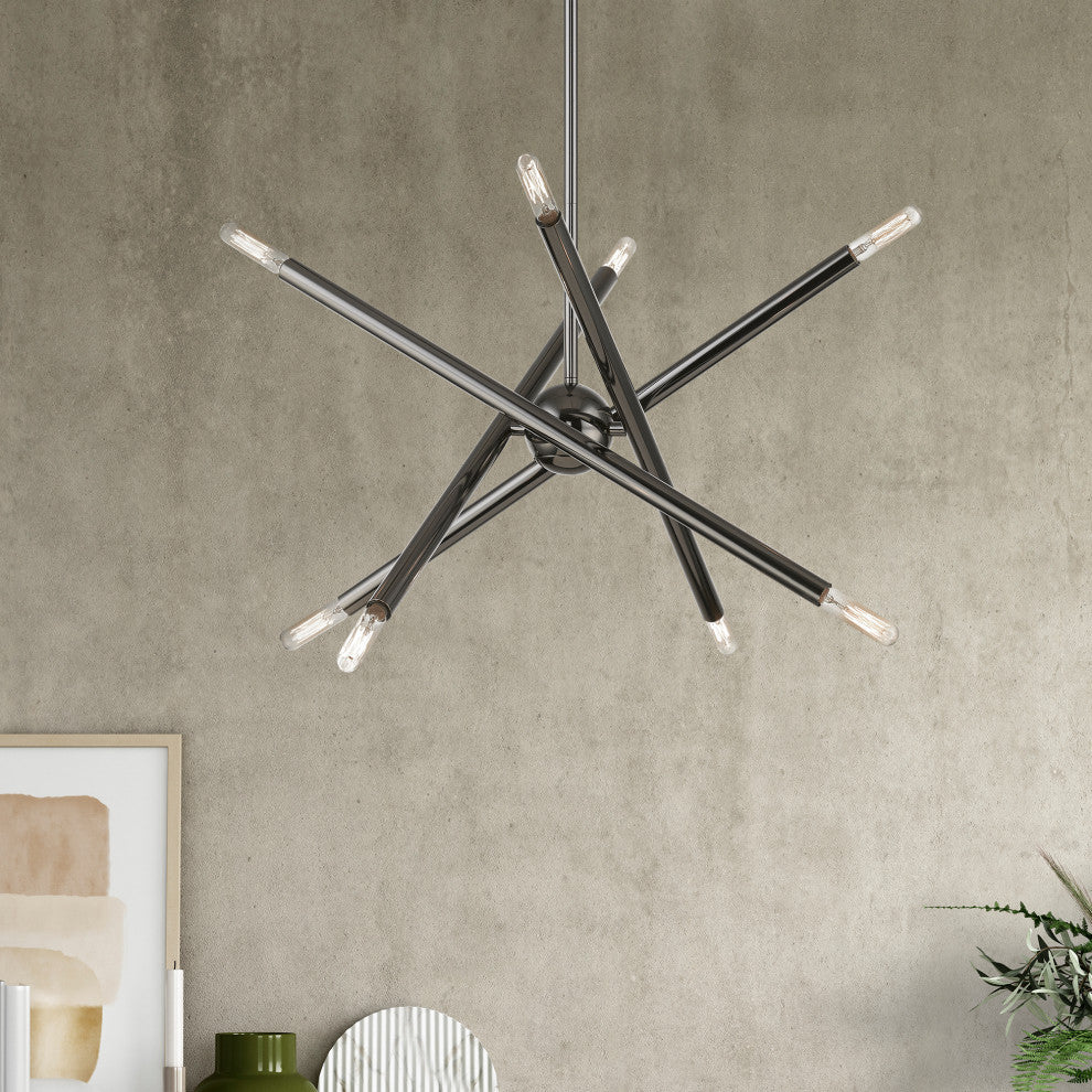 Soho 8 Light Black Chrome Chandelier