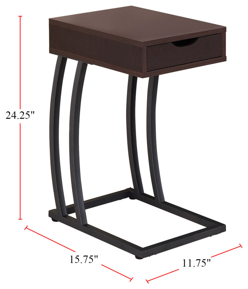 Accent Table with Storage Drawer, Cappuccino