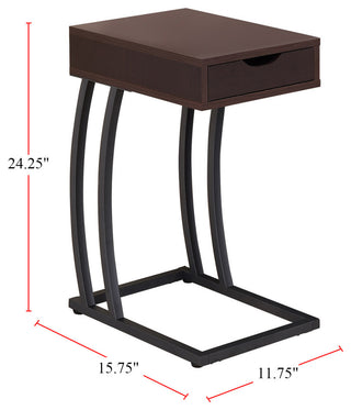 Accent Table with Storage Drawer, Cappuccino