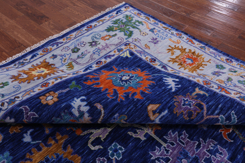 10' Square Turkish Oushak Handmade Wool Rug - Q13545