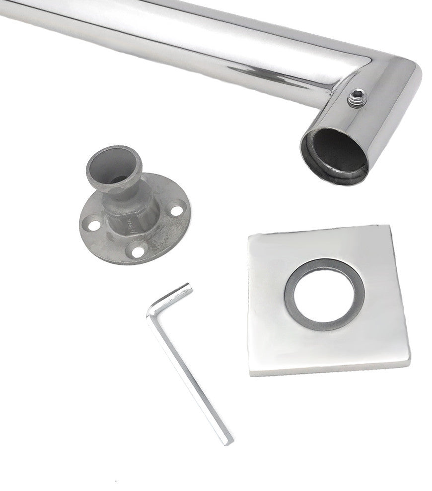 Blended Stainless Steel Grab Bar, 12", Bright Polished