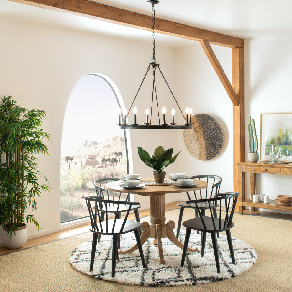 Safavieh Fauna 8 Light Chandelier, Oil Rubbed Bronze (Black)