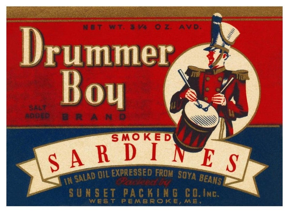 "Drummer Boy Smoked Sardines" Digital Paper Print by Retrolabel, 38"x28"