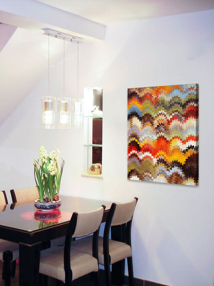 "Wavy Blends II" Painting Print on Canvas by Irena Orlov