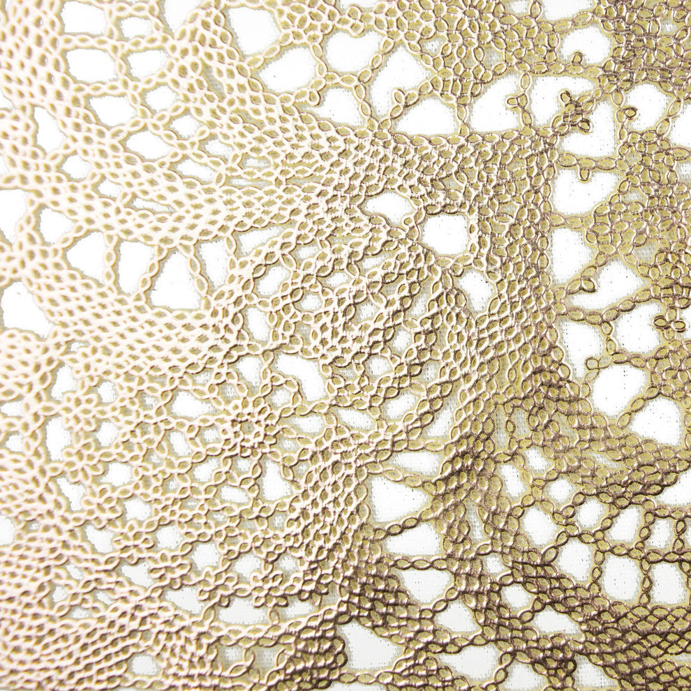 DII Placemat PVC Lace, Set of 6 Gold
