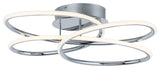ET2 E24134 Coaster 20-1/4"W Integrated LED Semi-Flush Ceiling - Polished Chrome