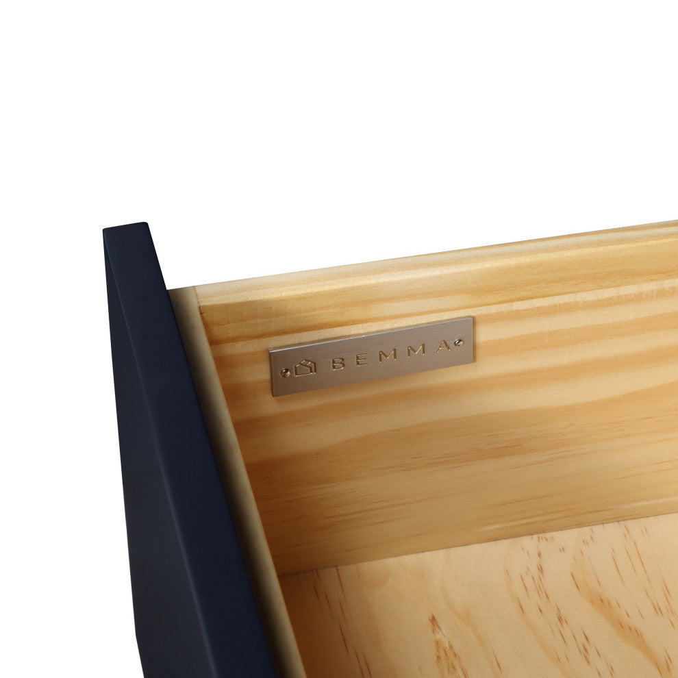 Gracie Bathroom Vanity, Pacific Blue With Carrara Marble, 36"