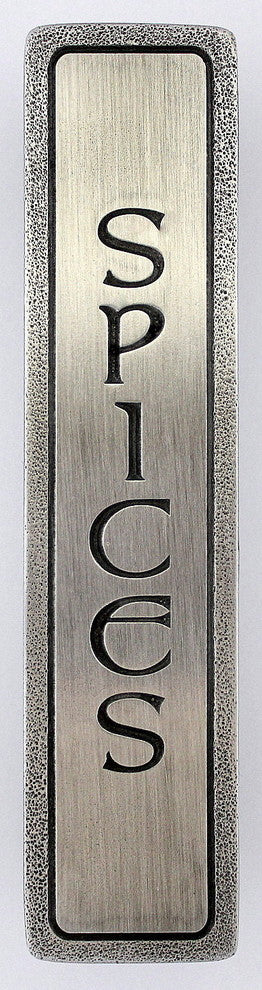 "SPICES" Pull Antique Pewter (Vertical)