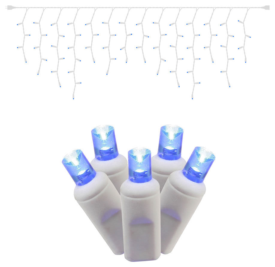 Vickerman X6W3302 70 Blue Wide Angle Led, 9' Christmas Single Mold Light Strand