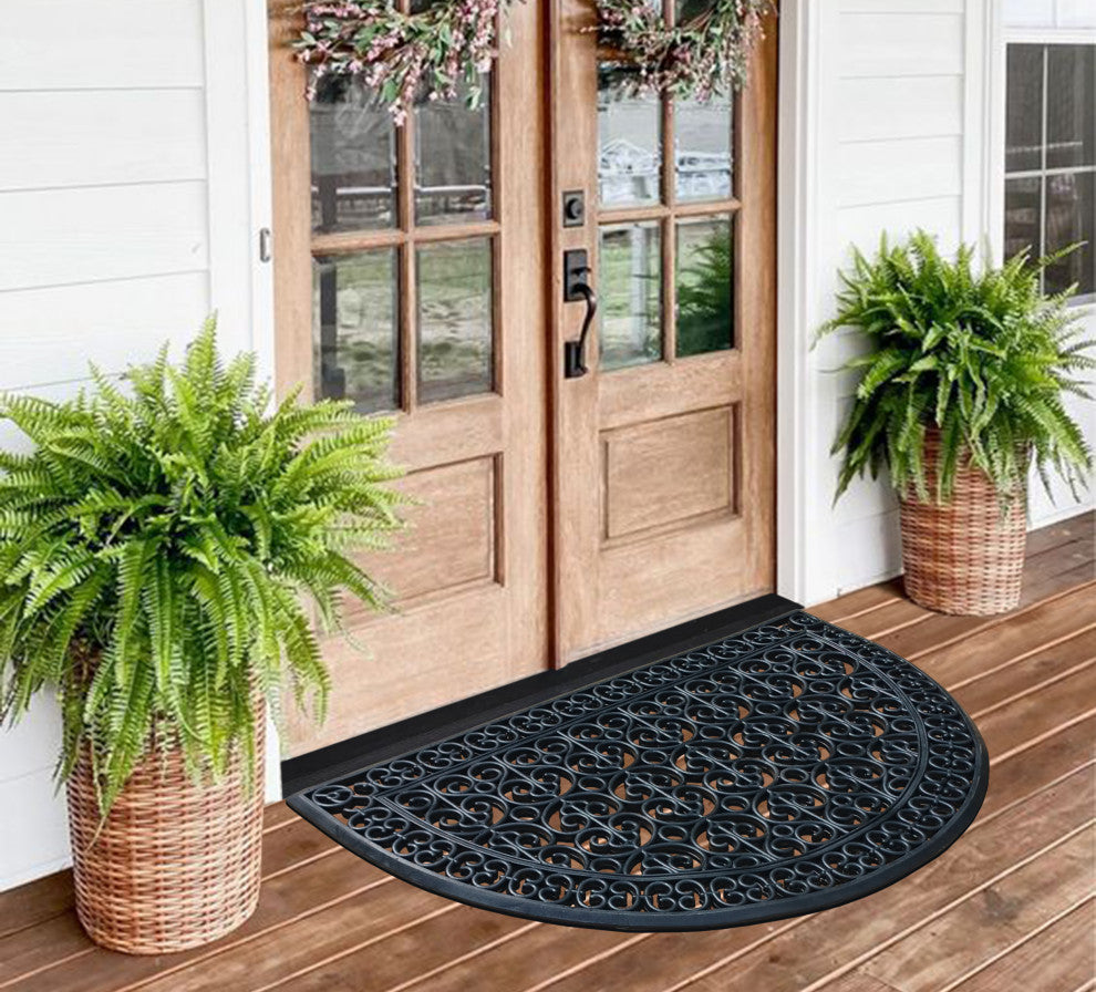 Rubber Grill Matching Doormat Set, Patio/Garage, Heavy Duty, 3-Piece Set