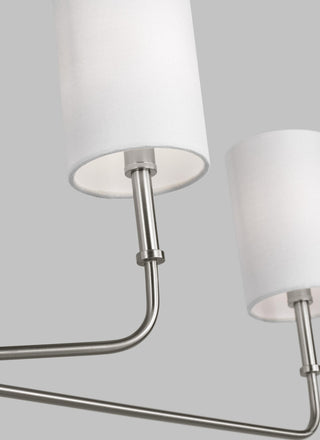 Foxdale Six Light Linear Chandelier, Brushed Nickel