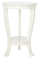 Safavieh Mary Pedestal Side Table, Distressed Cream
