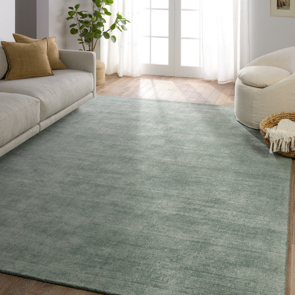 Jaipur Living Arcus Handmade Solid Seafoam green Area Rug 9'X12'