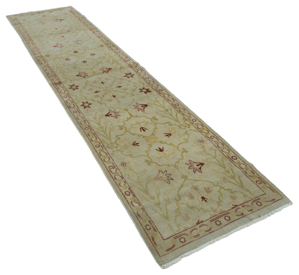 Rug N Carpet - Hand-Knotted Oriental 2' 7" x 10' 9" Runner Oushak Area Rug