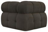 Ames Boucle Fabric Modular Chair, Brown, Corner Chair