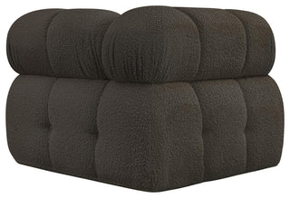 Ames Boucle Fabric Modular Chair, Brown, Corner Chair