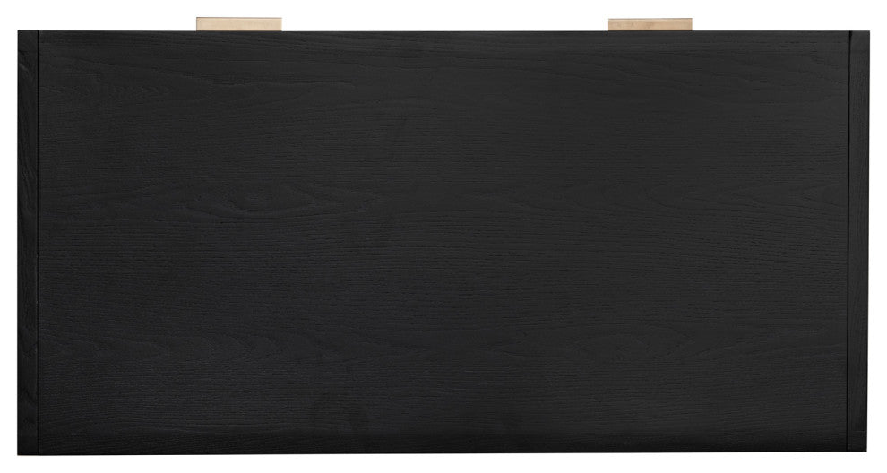Rattan Desk, Black; Beige