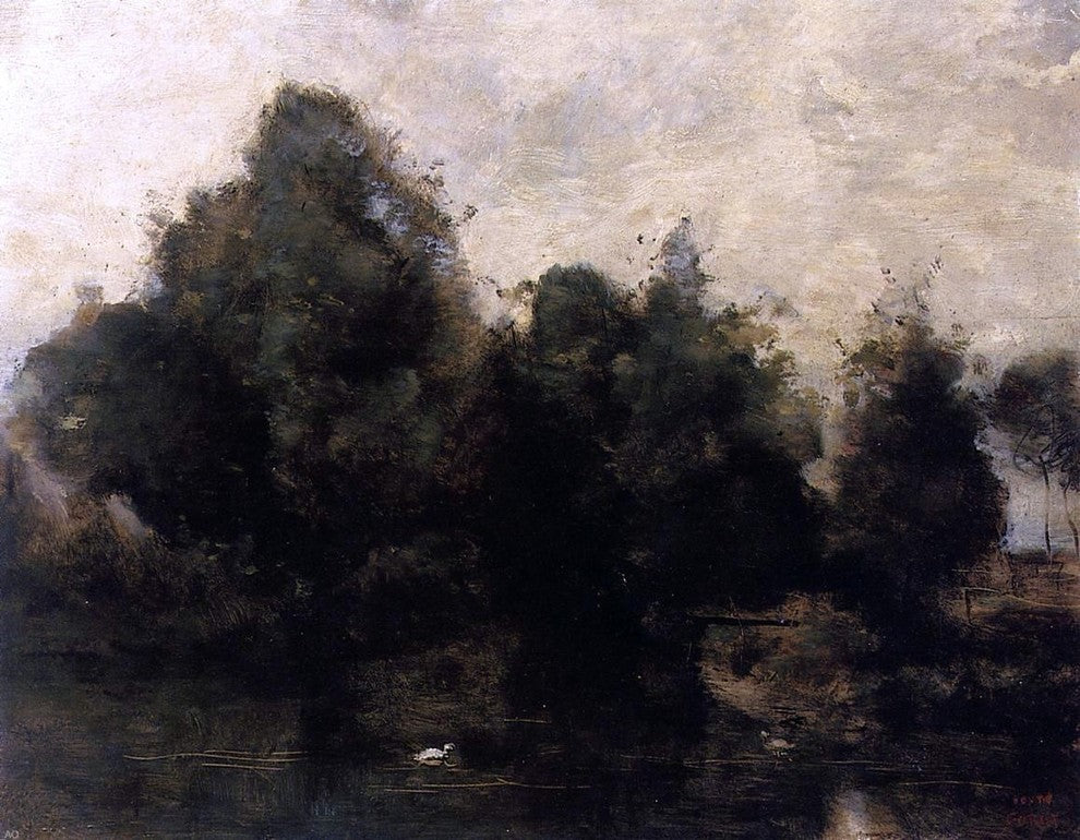 Jean-Baptiste-Camille Corot Near Arras the Banks Wall Decal