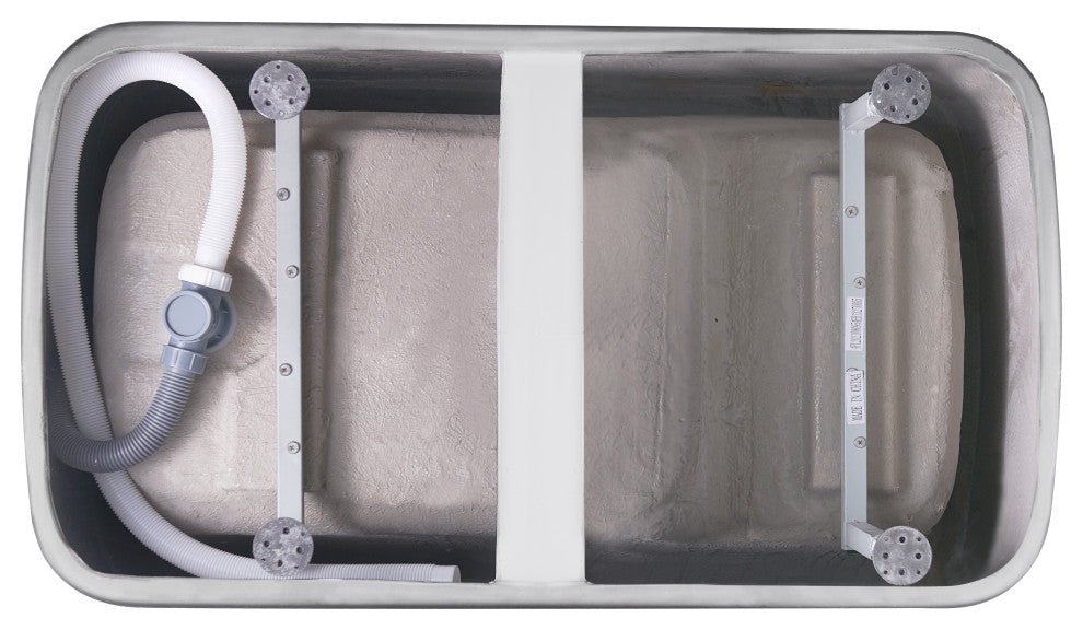 Giving Tree  47" Freestanding Full Immerse Bathtub with Seat White, Grey