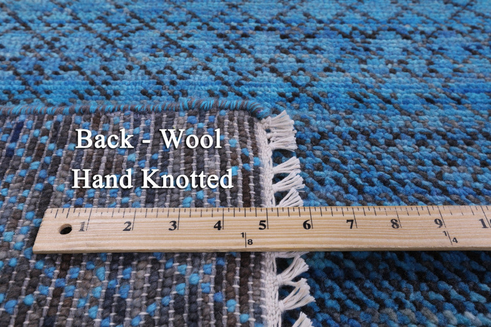 7' 11" X 10' 4" Savannah Grass Handmade Wool Rug - Q13247