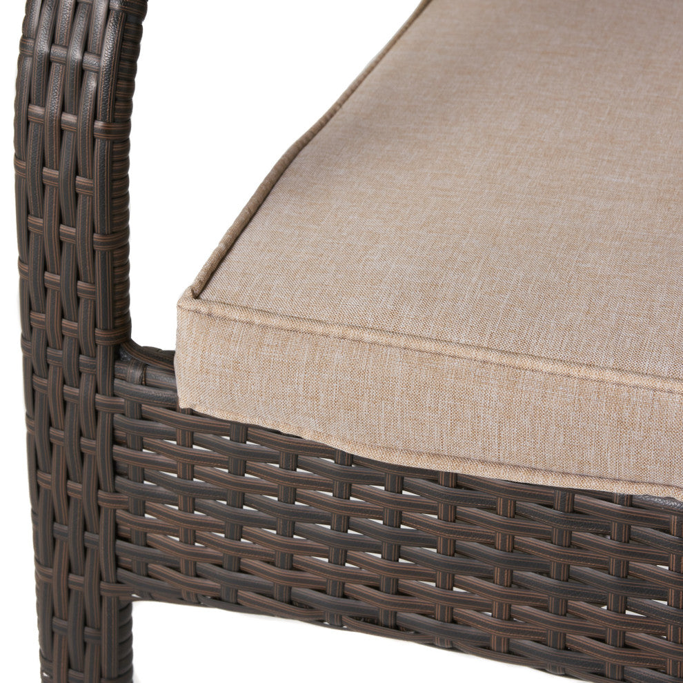 Florianopolis Brown Wicker Stacking Chairs, Set of 4