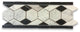 Carrera Marble 2" Hexagon Mosaic Border Listello Accent Tile Polished, 1 sheet