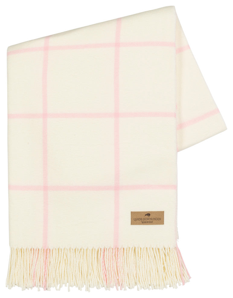 Lexington Plaid Throw, Cherry Blossom
