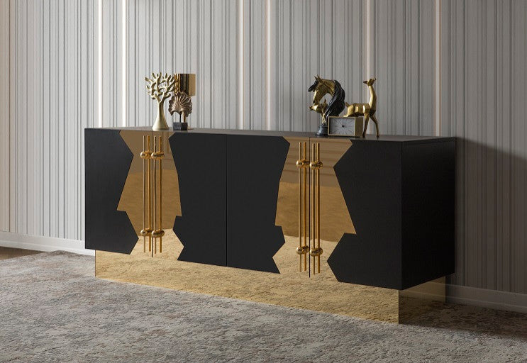 Callista Sideboard, Black and Gold