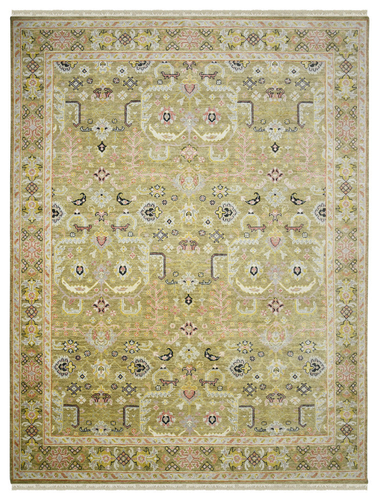 Bristol Harrow Area Rug, Gold, 9' x 12', Bordered