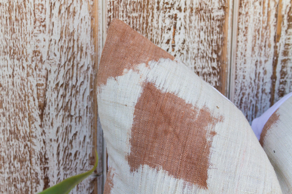 Vivi Organic Silk Ikat Pillow