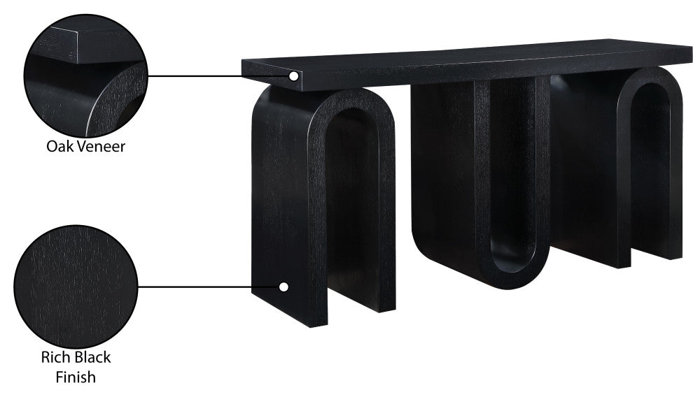Westbourne Veneer Console Table, Black
