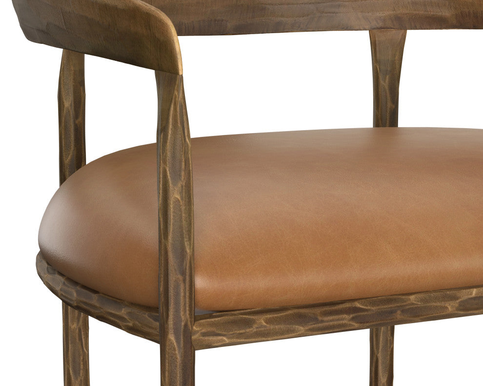 Zanatta Barstool, Tan Leather