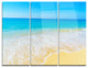 "Calm Blue Sea Waves" Photo Metal Wall Art, 3 Panels, 36"x28"