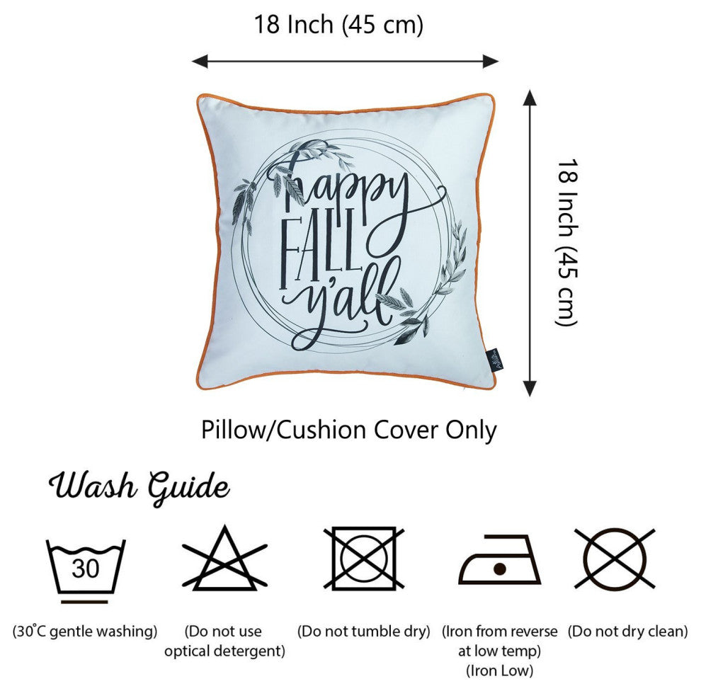 HomeRoots Set of 4 18" Thanksgiving Quote Throw Pillow Cover, Multicolor