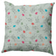 Bunnies and Eggs Easter Indoor/Outdoor Throw Pillow, Breezeway Green, 16x16"
