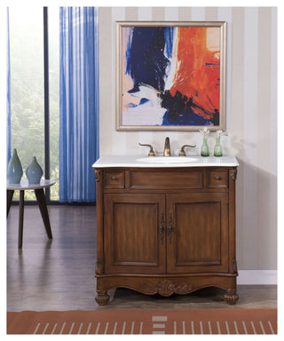 Elegant Lighting VF-1047-VW Windsor 36" - Brown