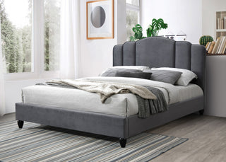 Giada Bed, Charcoal Fabric, Eastern King