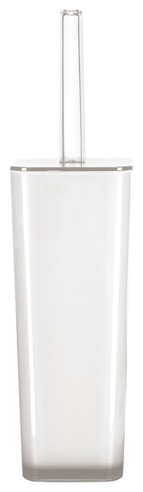 White Flared Modern Easy Bathroom Accessories, Toilet Brush Set
