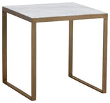 Evert End Table, White