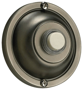 Quorum Door Chime Button, Round, Antique Silver