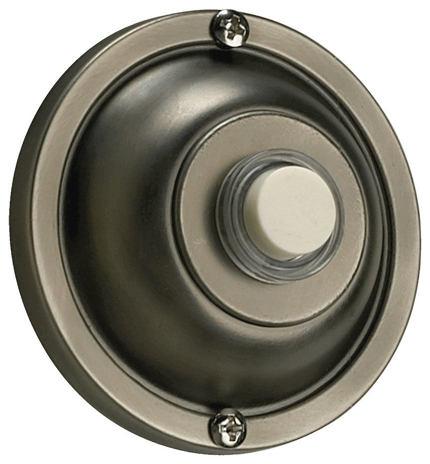 Quorum Door Chime Button, Round, Antique Silver