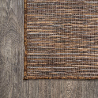 Ethan Modern Flatweave Solid, Brown, 6' Square