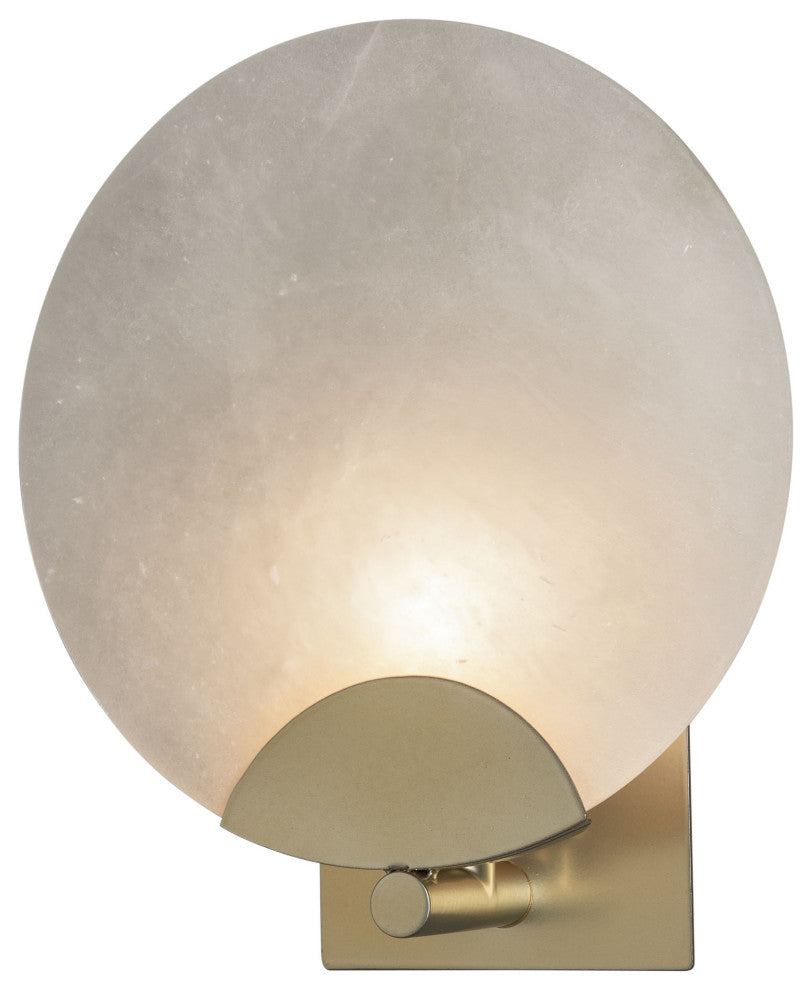 Callisto 1-Light Sconce Modern Brass Alabaster
